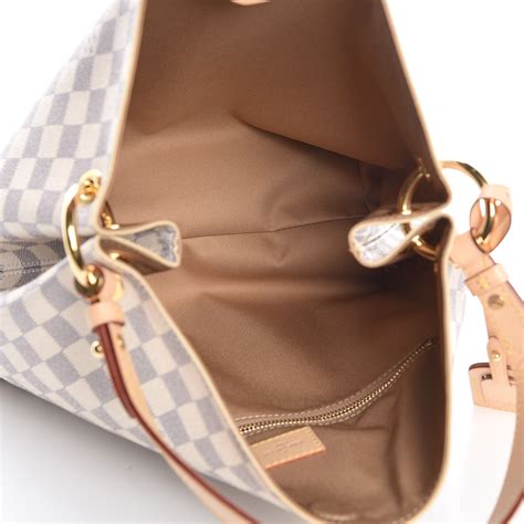 LOUIS VUITTON Damier Azur Graceful PM Beige .